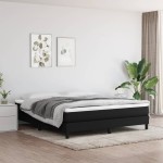 vidaXL Saltea de pat cu arcuri, negru, 180x200x20 cm, textil vidaXL Saltea de pat cu arcuri, negru, 180x200x20 cm, textil