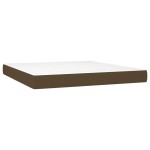 vidaXL Saltea de pat cu arcuri, maro închis, 180x200x20 cm, textil