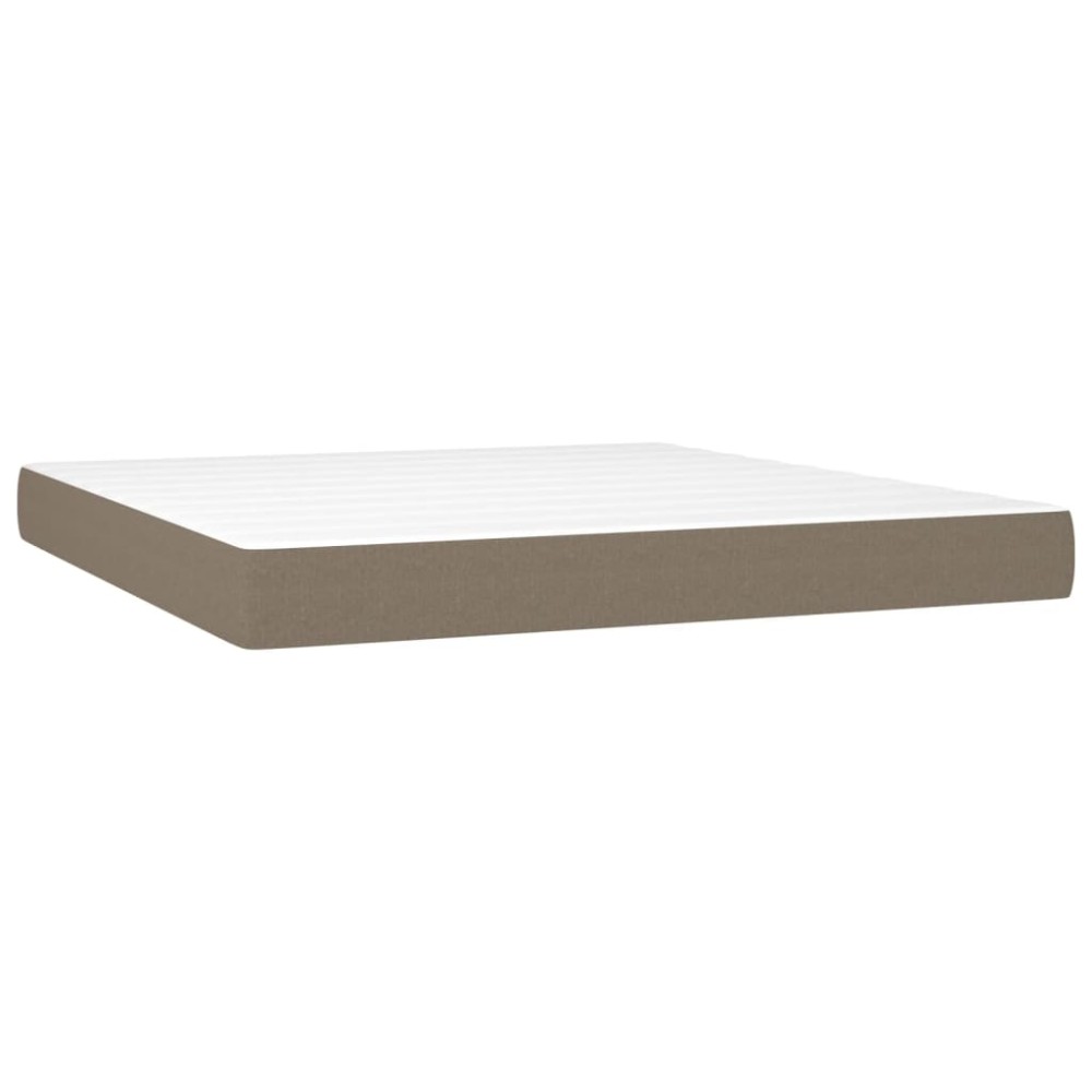 vidaXL Saltea de pat cu arcuri, gri taupe, 180x200x20 cm, textil