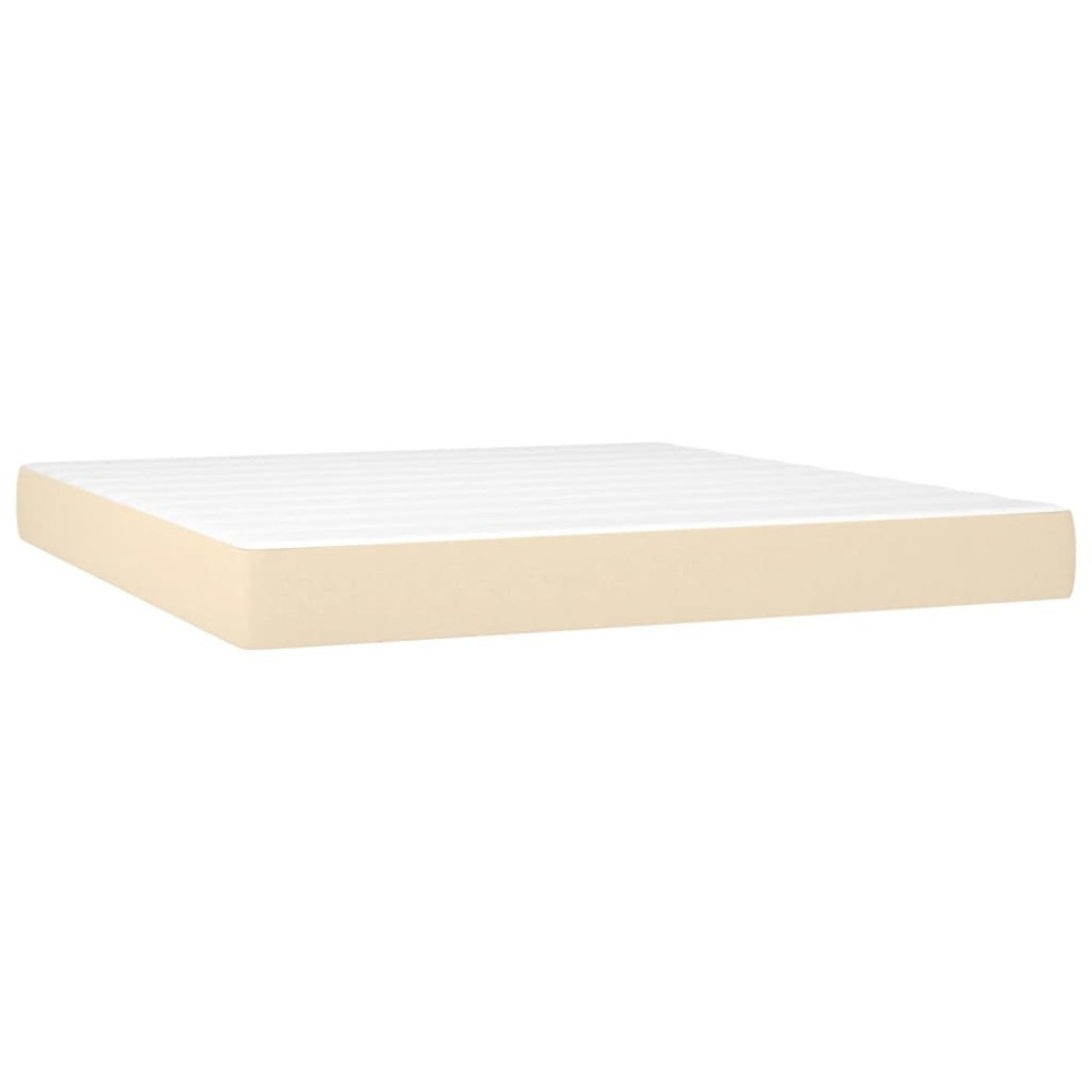 vidaXL Saltea de pat cu arcuri, crem, 180x200x20 cm, textil
