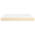 vidaXL Saltea de pat cu arcuri, crem, 180x200x20 cm, textil