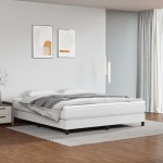vidaXL Saltea de pat cu arcuri, alb, 180x200x20 cm, piele ecologică vidaXL Saltea de pat cu arcuri, alb, 180x200x20 cm, piele ecologică
