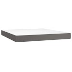 vidaXL Saltea de pat cu arcuri, gri, 180x200x20 cm, piele ecologică