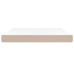 vidaXL Saltea de pat cu arcuri, cappuccino, 180x200x20 cm, piele eco
