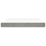 vidaXL Saltea de pat cu arcuri, gri deschis, 180x200x20 cm, catifea vidaXL Saltea de pat cu arcuri, gri deschis, 180x200x20 cm, catifea