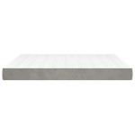 vidaXL Saltea de pat cu arcuri, gri deschis, 180x200x20 cm, catifea vidaXL Saltea de pat cu arcuri, gri deschis, 180x200x20 cm, catifea