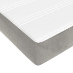 vidaXL Saltea de pat cu arcuri, gri deschis, 180x200x20 cm, catifea vidaXL Saltea de pat cu arcuri, gri deschis, 180x200x20 cm, catifea