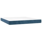 vidaXL Saltea de pat cu arcuri, albastru închis, 180x200x20cm, catifea vidaXL Saltea de pat cu arcuri, albastru închis, 180x200x20cm, catifea