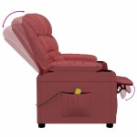 vidaXL Fotoliu rabatabil, roșu vin, piele ecologică vidaXL Fotoliu rabatabil, roșu vin, piele ecologică