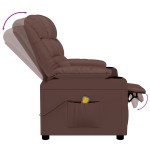 vidaXL Fotoliu de masaj, maro, piele ecologică