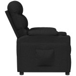 vidaXL Fotoliu rabatabil, negru, material textil vidaXL Fotoliu rabatabil, negru, material textil