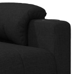 vidaXL Fotoliu rabatabil, negru, material textil vidaXL Fotoliu rabatabil, negru, material textil