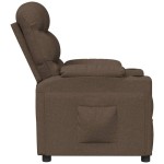 vidaXL Fotoliu rabatabil, maro, material textil