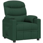 vidaXL Fotoliu rabatabil, verde închis, material textil vidaXL Fotoliu rabatabil, verde închis, material textil
