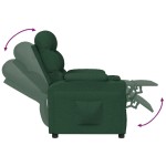 vidaXL Fotoliu rabatabil, verde închis, material textil vidaXL Fotoliu rabatabil, verde închis, material textil