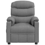 vidaXL Fotoliu de masaj, gri deschis, material textil