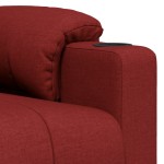 vidaXL Fotoliu de masaj, roșu vin, material textil