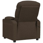 vidaXL Fotoliu de masaj, maro închis, material textil vidaXL Fotoliu de masaj, maro închis, material textil
