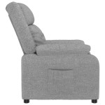 vidaXL Fotoliu rabatabil, gri deschis, material textil