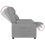 vidaXL Fotoliu rabatabil, gri deschis, material textil