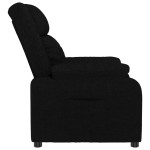 vidaXL Fotoliu rabatabil, negru, material textil vidaXL Fotoliu rabatabil, negru, material textil
