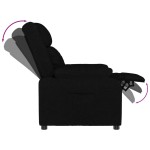 vidaXL Fotoliu rabatabil, negru, material textil vidaXL Fotoliu rabatabil, negru, material textil