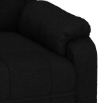 vidaXL Fotoliu rabatabil, negru, material textil vidaXL Fotoliu rabatabil, negru, material textil