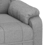 vidaXL Fotoliu de masaj, gri deschis, material textil vidaXL Fotoliu de masaj, gri deschis, material textil
