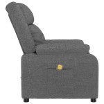 vidaXL Fotoliu de masaj, gri închis, material textil vidaXL Fotoliu de masaj, gri închis, material textil