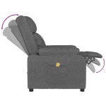 vidaXL Fotoliu de masaj, gri închis, material textil vidaXL Fotoliu de masaj, gri închis, material textil