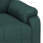 vidaXL Fotoliu de masaj, verde închis, material textil
