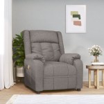 vidaXL Scaun de masaj, taupe, țesătură vidaXL Scaun de masaj, taupe, țesătură