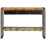 vidaXL Masă consolă, 110x30x76 cm, lemn masiv reciclat