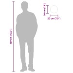 vidaXL Oglindă de perete rotundă, argintiu, Ø 20 cm vidaXL Oglindă de perete rotundă, argintiu, Ø 20 cm