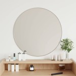 vidaXL Oglindă de perete rotundă, argintiu, Ø 60 cm vidaXL Oglindă de perete rotundă, argintiu, Ø 60 cm