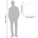 vidaXL Oglindă de perete rotundă, argintiu, Ø 60 cm vidaXL Oglindă de perete rotundă, argintiu, Ø 60 cm