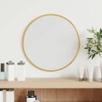 vidaXL Oglindă de perete rotundă, auriu, Ø 30 cm vidaXL Oglindă de perete rotundă, auriu, Ø 30 cm