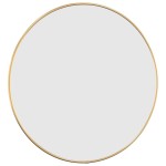 vidaXL Oglindă de perete rotundă, auriu, Ø 50 cm