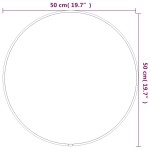 vidaXL Oglindă de perete rotundă, auriu, Ø 50 cm