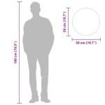 vidaXL Oglindă de perete rotundă, auriu, Ø 50 cm