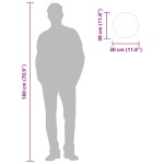 vidaXL Oglindă de perete rotundă, negru, Ø 30 cm