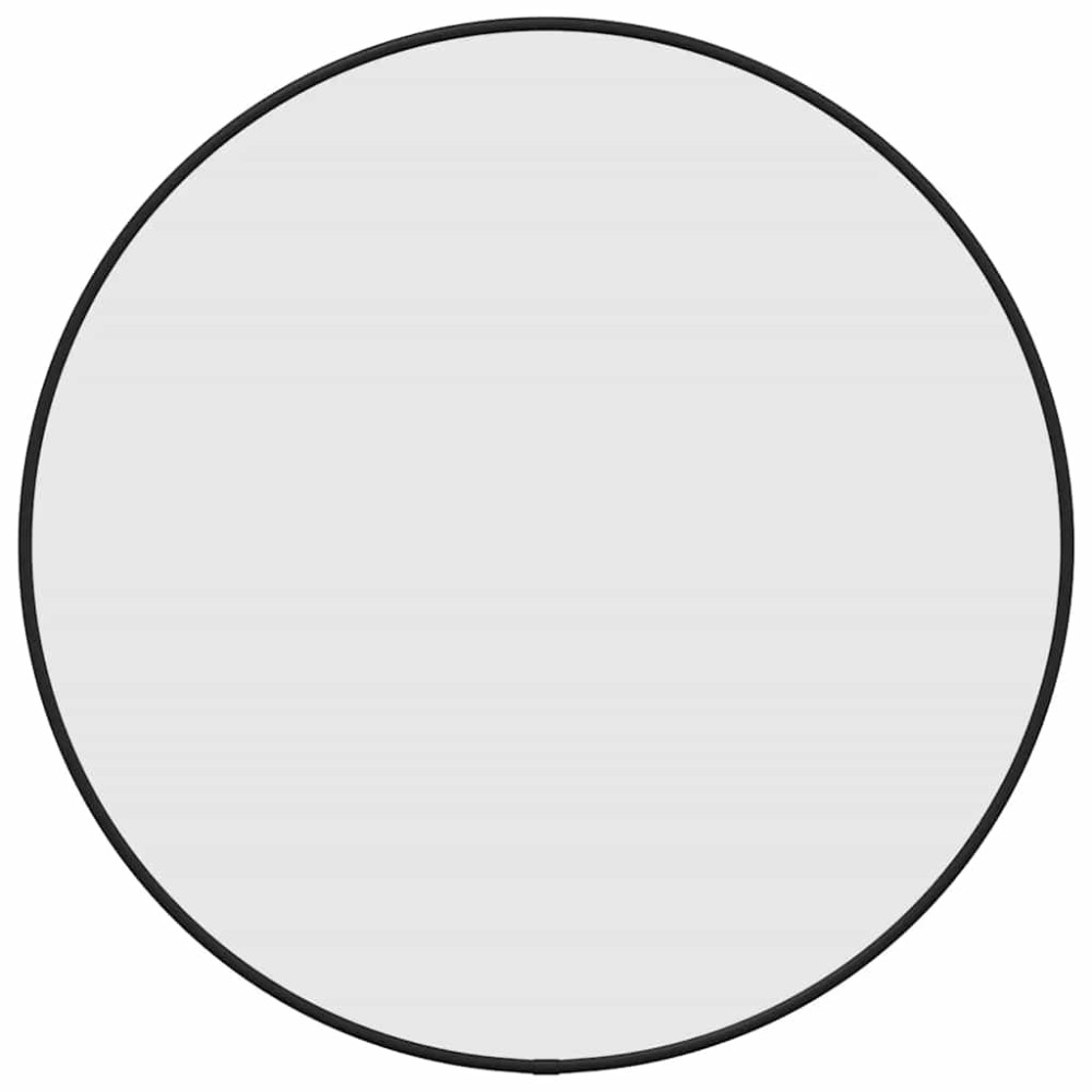 vidaXL Oglindă de perete rotundă, negru, Ø 50 cm