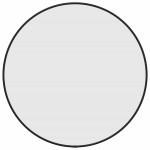 vidaXL Oglindă de perete rotundă, negru, Ø 50 cm