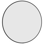 vidaXL Oglindă de perete rotundă, negru, Ø 50 cm