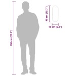 vidaXL Oglindă de perete, argintiu, 40x15 cm, ovală