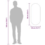 vidaXL Oglindă de perete, argintiu, 90x40 cm, ovală