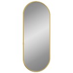 vidaXL Oglindă de perete, auriu, 50x20 cm, ovală