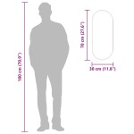 vidaXL Oglindă de perete, auriu, 70x30 cm, ovală