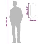 vidaXL Oglindă de perete, negru, 60x25 cm, ovală