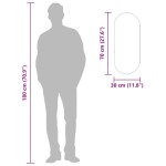 vidaXL Oglindă de perete, negru, 70x30 cm, ovală